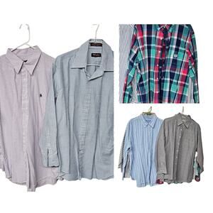 Saddlebred Long Sleeve Button Down Shirts Multicolor 7 Pieces Sets Men's Size XL